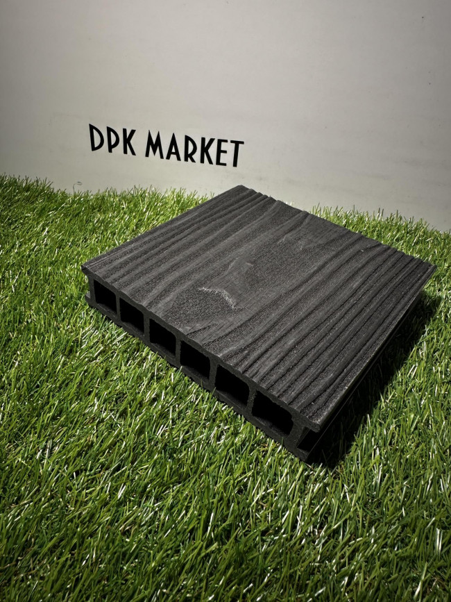 Террасная доска из ДПК Polywood Duo 3-D Серый  Террасная доска из ДПК Polywood Duo 3-D Серый