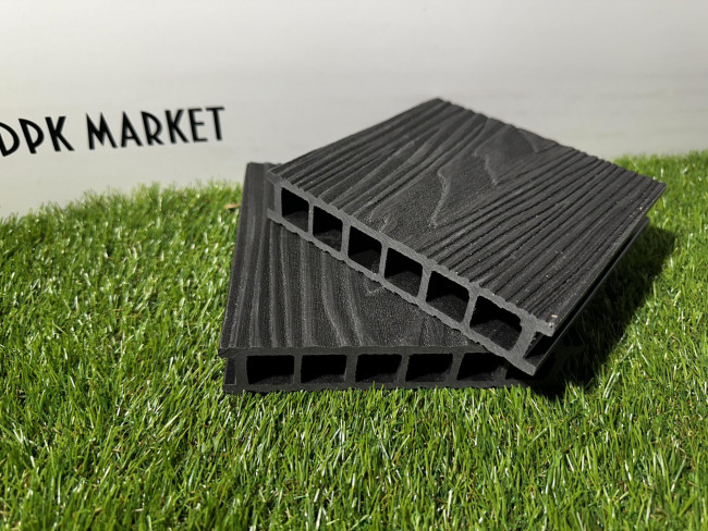 Террасная доска из ДПК Polywood Duo 3-D Серый  Террасная доска из ДПК Polywood Duo 3-D Серый