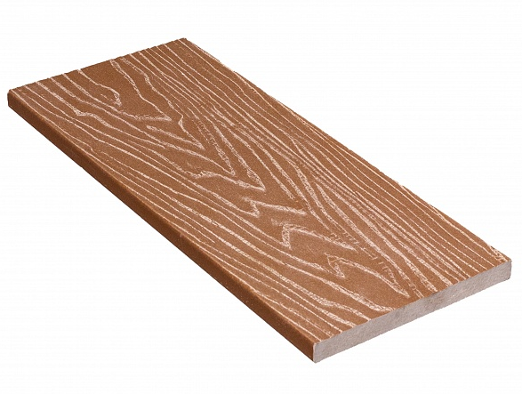 Заборная доска из ДПК Altay Decking полнотелая Орех